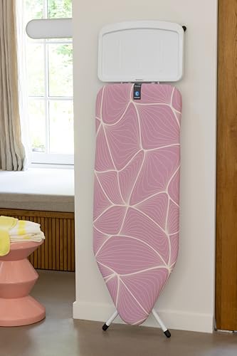 Image of Brabantia Ironing Board Cover Size B (Lilac Waves), 49 x 15 in /124 x 38 cm with 0.3 in /8 mm Foam Padding, Steam Iron Compatible Ironing Board Cover, Made from Fairtrade Material
