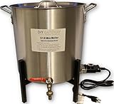 Large Industrial 67 LB Wax Melter for Candle Making: Aluminum Wax Melting Pot + Lid Option with Quick-Pour Spout & Free Ebook