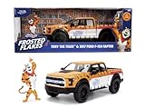 Jada Toys Kellogg's Frosted Flakes Auto Ford F150 Raptor 2017 (20 cm) mit Tony The Tiger Figur (7 cm) - Modellauto mit Türen zum Öffnen, Spielzeug-Set aus Metall für Fans und Kinder ab 8 Jahre