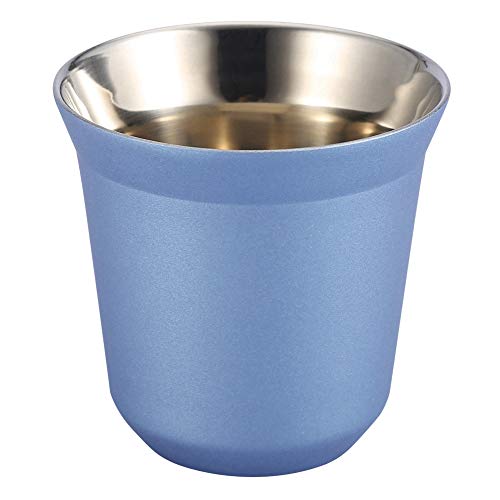 Dekaim Taza de Acero Inoxidable, Taza de café de Doble Pared de Acero Inoxidable Taza de Cerveza Tazas de té 85ml para…