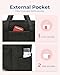 BAGSMART Large Tote Bag For Women, Travel Shoulder Bag Top Handle Handbag with Yoga Mat Buckle for Gym, Work, Travel(Black, Large