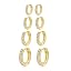 Gold-4Pairs-8/10/12/14mm