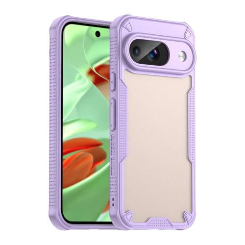 Coque Pixel 9 Violette translucide avec protection écran en verre trempé G2YBB