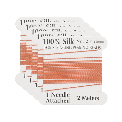 PATIKIL Filo di seta, 5 pezzi, filo per perline in