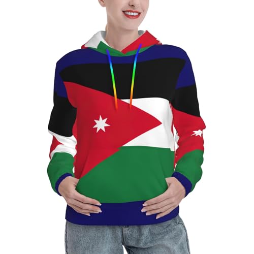 Sweat à capuche femme drapeau Jordanie idéal pour vos sorties d'automne