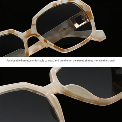 Lunettes de soleil style rétro moderne à structure polygonale et finitions soignées - 6