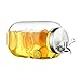 Beowanzk Dispenser Bevande con Rubinetto,Distributore Acqua Bottiglie Vetro 4 Litri,Contenitore Boccione Acqua Barattolo Caraffa per Conservare Birra,Acqua,Bevande,Cocktail,Succhi,Latte