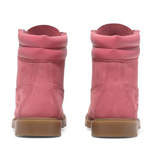 Timberland Bota feminina Linden Woods impermeável de 15 cm, Nobuck rosa médio, 36