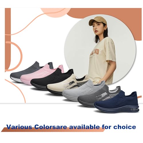 Womens Walking Shoes Slip on Running Shoes Lightweight Workout Gym Shoes Breathable Casual Sneakers2