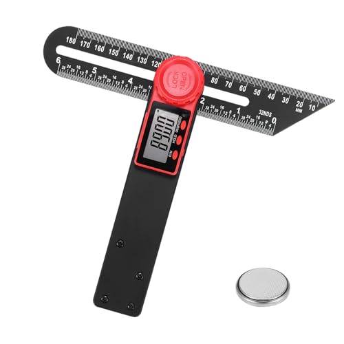 Miawtro Digital Angle Finder Ruler，9 Inch Carpentry Adjustable Digital Angle Gauge Trend Angle Finder Stainless Steel Goniometer for Craftsmen Carpenter and Architect