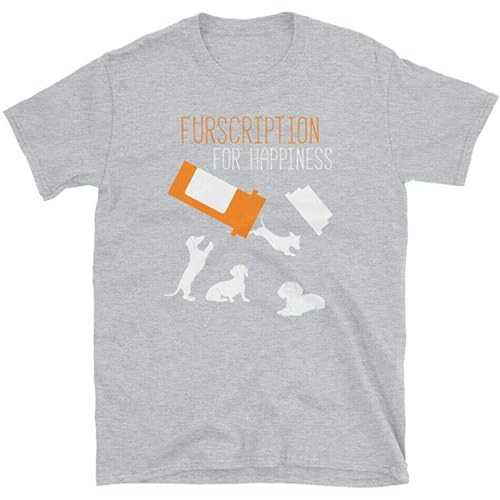 SPACE DUCK Camiseta Dogs: Furscriptions for Happiness, gris, M