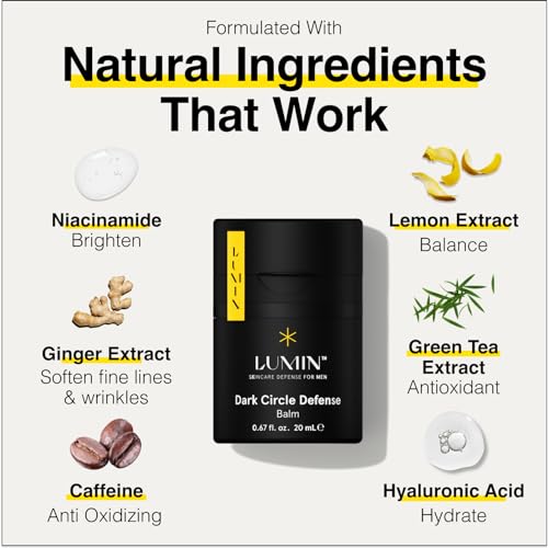 Lumin, Men's Dark Circle Defense Balm, Anti-Aging Korean Formulated Eye Cream Treatment for dark circles fine lines - Image 3