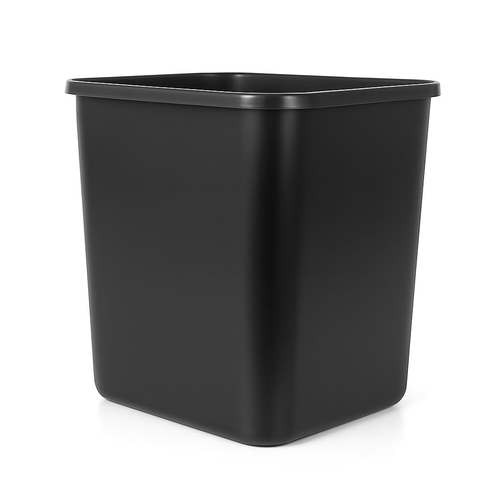 3 Gallon Bathroom Trash Can Plastic Open-Top Waste Basket for Bathroom Bedroom Office Kitchen Slim Modern Garbage Bin