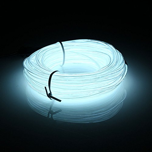 VIDOO 10M ELFlexible weiche Rohr Draht Neon Glühen Auto Seil Streifen Licht Xmas Dekor DC 12V-Orange