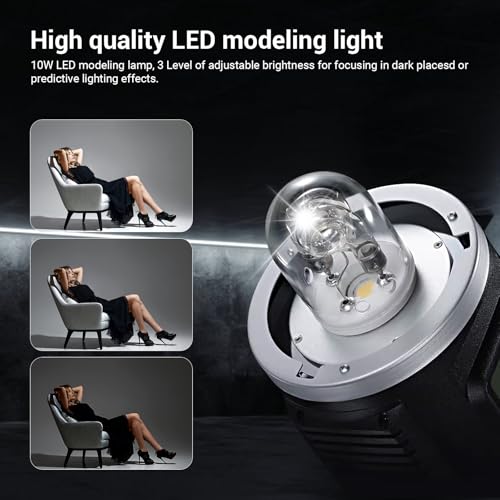 Image of GODOX AD600BM Outdoor Flash Strobe Light, 600Ws GN87 2.4G Bowens Mount Monolight, 8940mAh Lithium Battery, 500 Full Power Flashes, 0.01-2.5s Recycle Time, Battery-Powered Outdoor Photography Lighting