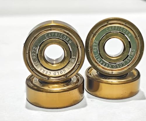 Image of Professional Swiss Gold Ceramic Bearings -quad,inline. (627)