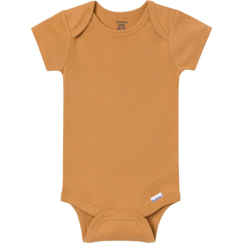Image of Gerber Baby Boys & Girls 5-Pack Solid Onesies Bodysuits
