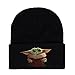 HLAA Baby Yoda Anime Cappello di Lana per Bambini Cappello da Donna per Uomo Regalo di Capodanno (Nero) (A6)