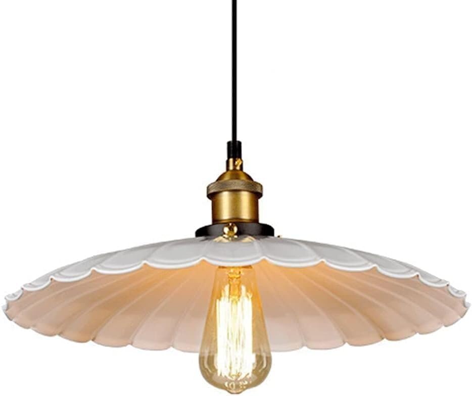 Lampe suspendue blanche en métal design abat-jour en V éclairage intérieur îlot cuisine