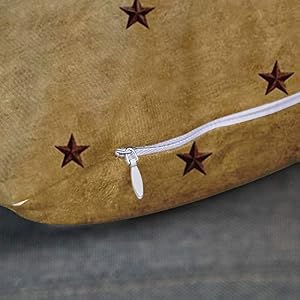Emvency Throw Pillow Cover Rustic Americana Primitive Country Christmas Holidays Decorative Pillow Case Home Decor Square 20 x 20 Inch Pillowcase