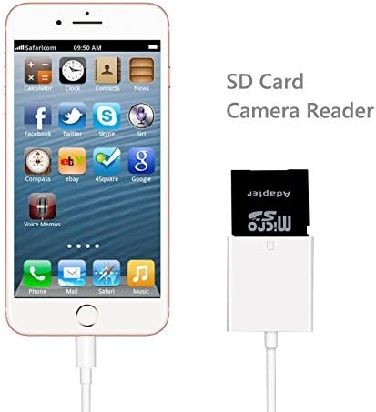 Philonext Camera SD Card Reader Trail Camera Viewer/Trail Game Reader for iPhone 6 /6S/6S Plus/5/5S/7/7 Plus SD Card Reader for iPhone(iOS 9.2 or Later), No App Required (iPhone and Android)