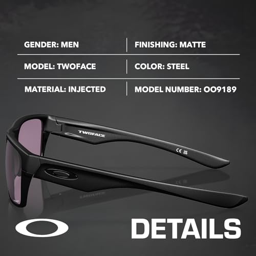 Image of Oakley TWOFACE OO9189 Rectangle Shape Sunglasses With Official Eyewear Kit | Men's Sunglasses