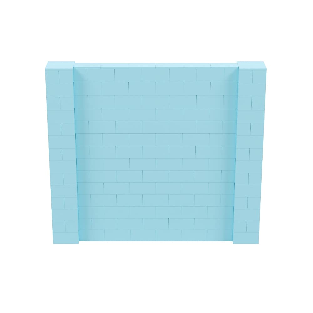 EverBlock 8’ x 7’ Wall Kit | Modular Building Blocks | Wall System for Building, Display & Structures | Room Divider & Partition | Easy to Connect &