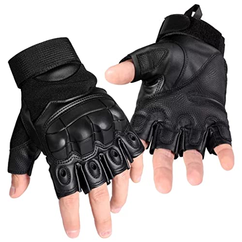 Samnuerly Gants sans Doigts Chasse Travail Conduite Demi Doigt Homme Femme (Couleur : C, Taille : Code M) (Code C XL)
