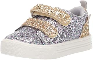 OshKosh B'Gosh Girls Lyric Glittery Casual Slip-on Sneaker, Silver, 6 M US Toddler