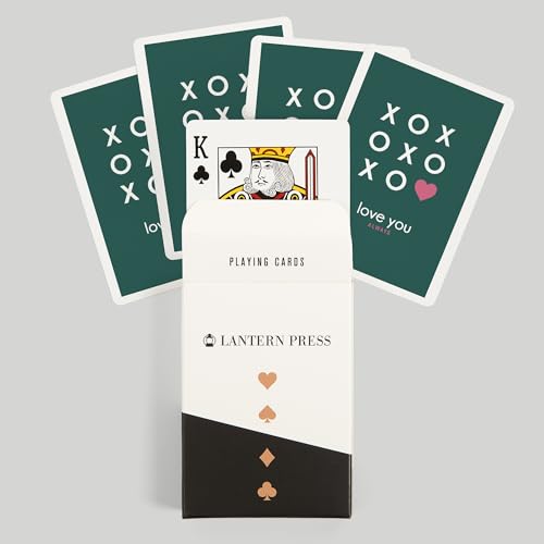 Lantern Press XOXO diseño naipes póker 52 cartas miniatura 6