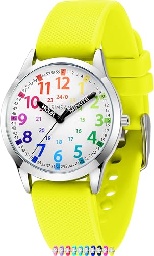 Image of Kids Analog Watch, Learning Watch for Kids 8-12, Waterproof Time Teacher Watches for Boys Ages 5-7 6-8, Easy to Read Educational Girls Watches Ages 8-12, Great Gift Boys Girls Year 4-12 Old Waterproof