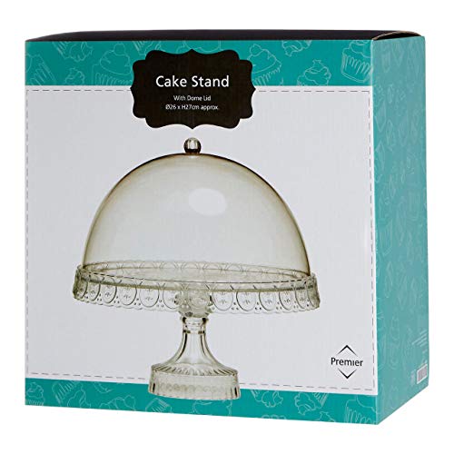 Premier Housewares Cake Stand With Lid Plastic Cupcake Stand Transparent Dome Lid Afternoon Tea Stand Cake Stand Sealed Cake Stands for Afternoon Tea - Cosy Home Interiors Premier Housewares Cake Stand With Lid Plastic Cupcake Stand Transparent Dome Lid Afternoon Tea Stand Cake Stand Sealed Cake Stands for Afternoon Tea - Image 3
