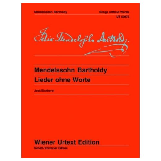 MENDELSSOHN - Romanzas sin Palabras para Piano (Urtext) (Jost/Eickhorst)