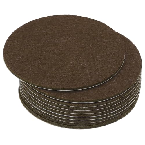 Base de lámpara de fieltro redonda PATIKIL autoadhesiva de 2 mm café antideslizante de 6.5" 2