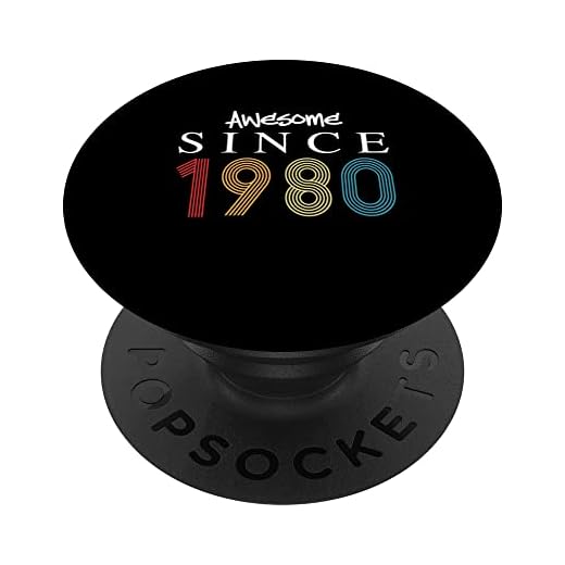 Impresionante Desde 1980 Cumpleaños 1980 Vintage PopSockets PopGrip Intercambiable