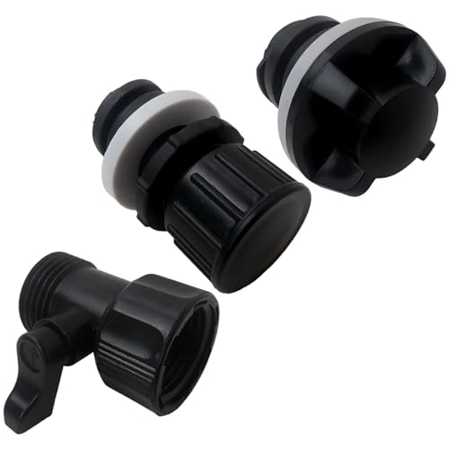 Bedaily New Cooler Drain Plug Hose Connection, Replacement Drain Plug with Garden Hose Shut Off Valve for RTIC 20QT/45QT/65QT Cooler