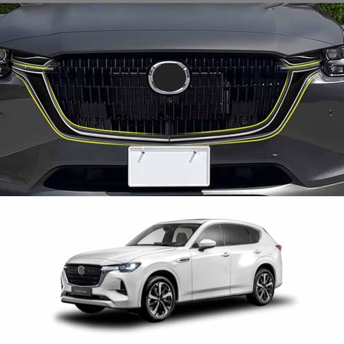 マツダ cx-60 フロントグリルガーニッシュ グリルガーニッシュ 傷防止 アクセサリー カスタムパーツ 4p ブラック MZ346