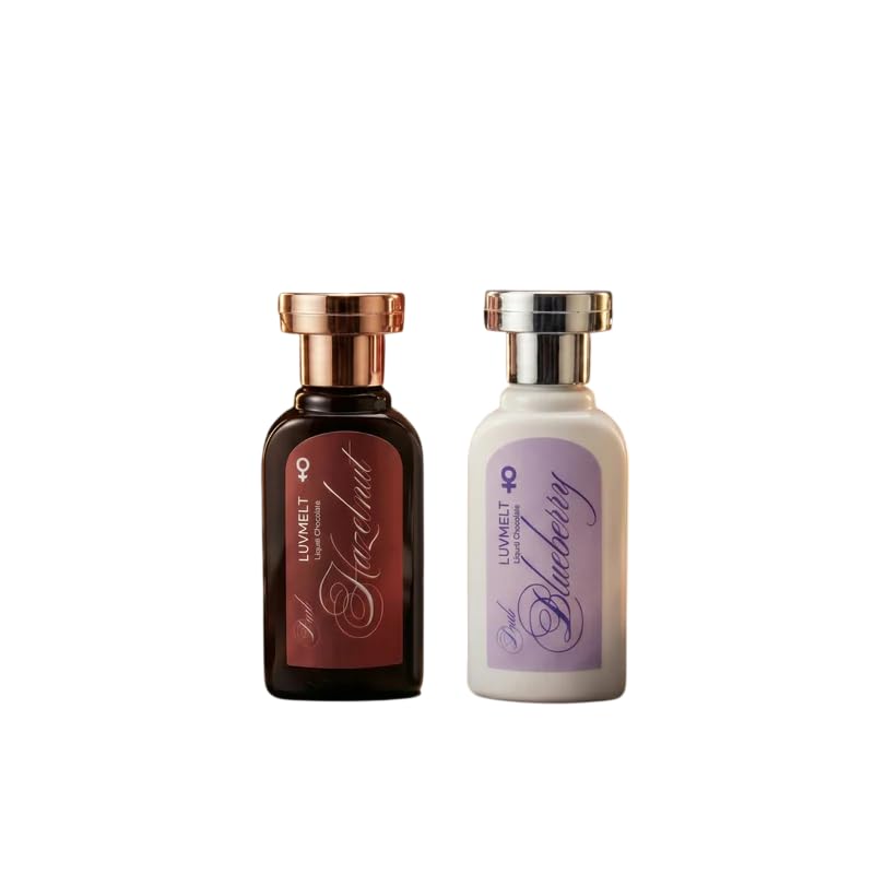LUVMELT CHOCOLATE Dark Hazelnut & Dark Blueberry Pourable Dark Chocolate for Couples, Liquid Chocolate, Vegetarian, Ready to Enjoy, Pack of 2 Bottles, 50g Each, Net Weight 100g-image-26