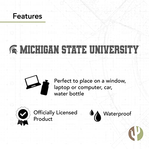 Autocollant Michigan State University 38cm vinyle imperméable - 5