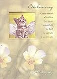 Cat with Wings Die Cut Window - Designer Greetings Pet Sympathy Card