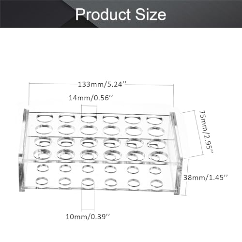 Image of Othmro 2pcs Transparent Acrylic Test Tube Holder Rack,Centrifuge Tube Holder,Plastic Stand for Labortory Holder 14mm 24Holes Suitable for 5ml Test Tubes