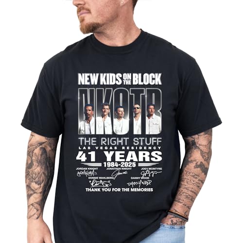 Pop Band Shirt The Right Stuff 2025 Tour Shirt Concert 41 Years Anniversary Band Merch Men Women New Kids Black2