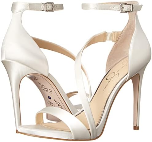 Jessica Simpson Women's Rayli Ankle Strap Heeled Sandal, White, 10 | Image 6