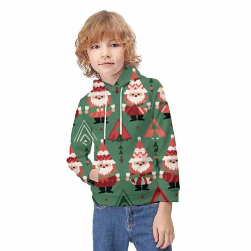 Sweatshirt à capuche imprimé 3D Noël pull vêtement enfant 7-9Y - 3