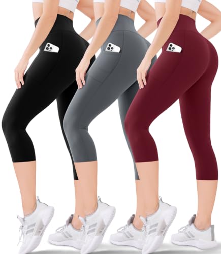 Blisset High-Waisted Capri Leggings with Pockets