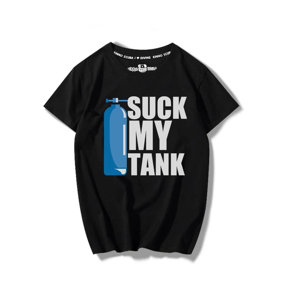 Kinno ScubaDiving My Tank Women&Mens T-Shirt Short Sleeve for Fishing, Scuba Diving, Boating, and Beach