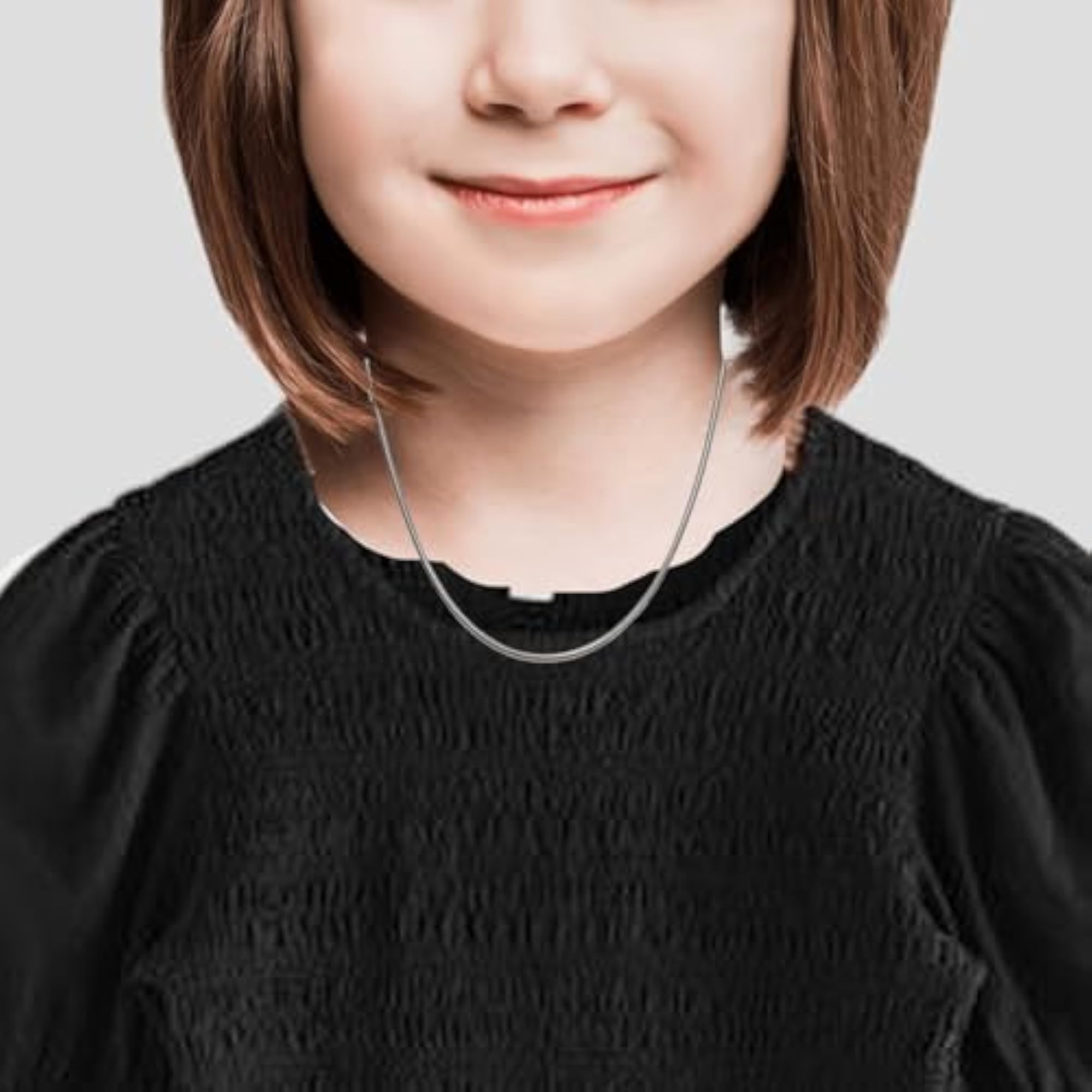 Anti-Tarnish 92.5 Sterling Silver Chain Necklace for Kids