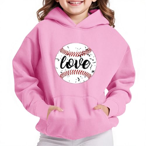 Girls Boys Love Print Hoodies for Teen Preppy Sweatshirts Oversized Pullover Kids Fall Athletic Clothes Outfits 4-14T