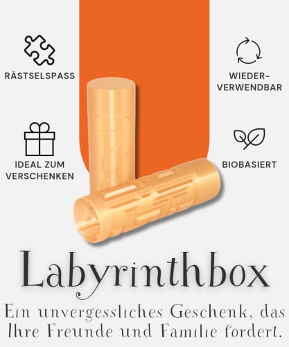 Labyrinth Box Puzzle 3D Geschenk Verpackung (Gold, Fragezeichen)
