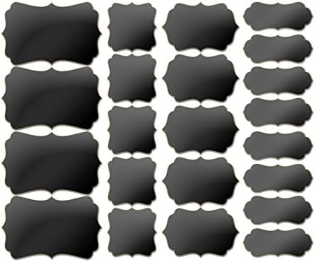 22 Fancy Rectangle Chalkboard Sticker Variety Pack - self adhesive chalkboard labels